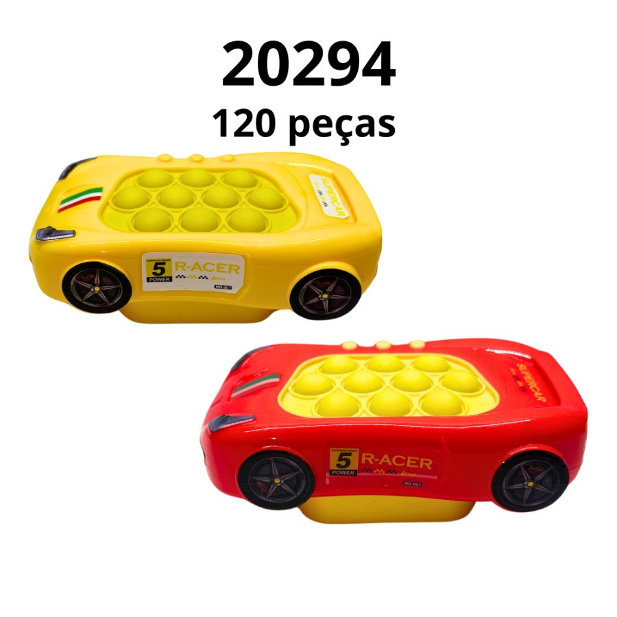 20294 - POP IT Carrinho Vermelho/Amarelo (Caixa com 120 peças)