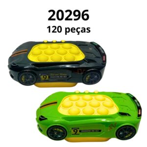 20296 - POP IT Carrinho Verde/Preto Embalagem Amarela (Caixa com 120 peças)