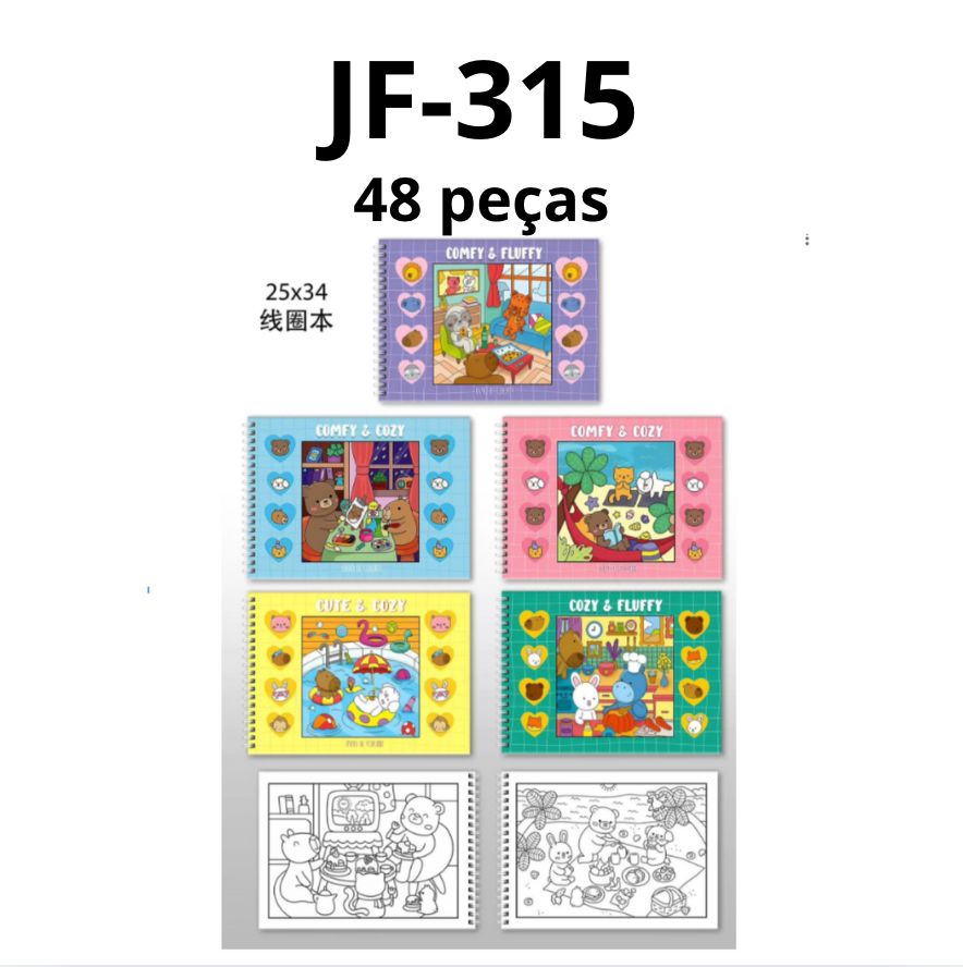 JF-315 LIVRINHO CORES VARIADOS (caderno grande)