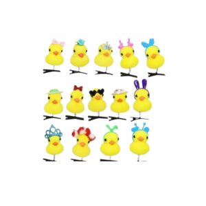 JF-32 Mini Presilhas de Pintinho Amarelo Temáticas – Acessório de Cabelo Maluco Infantil (Caixa com 3000 peças)