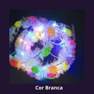 JF6 TIARA DE FLORES LUZ BRANCA (Caixa com 600 peças)